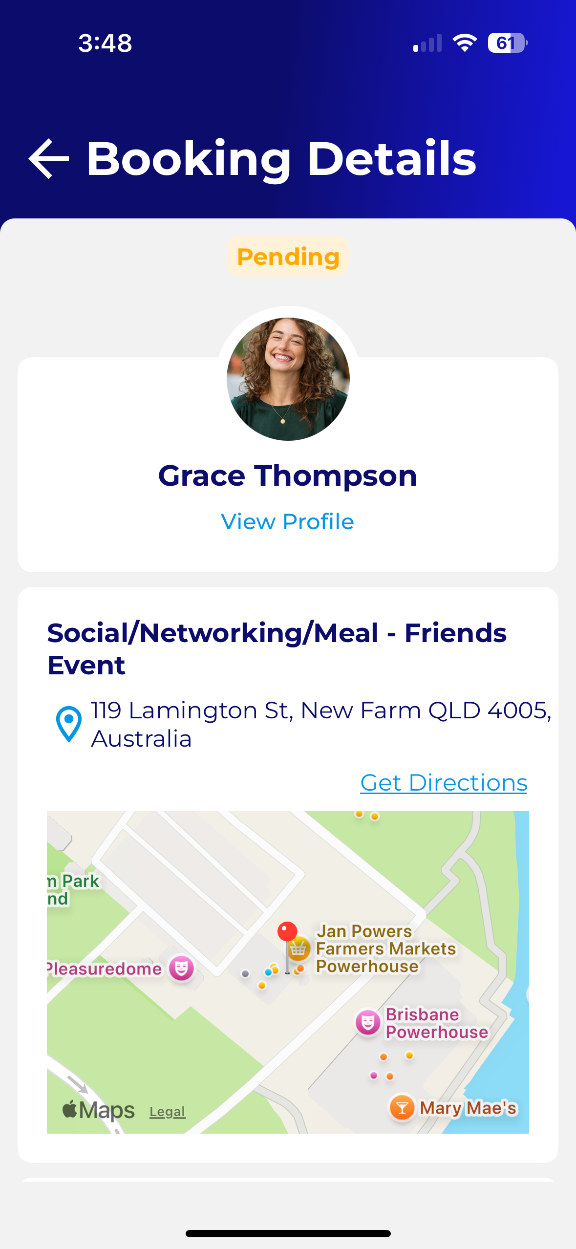 Booking details 1