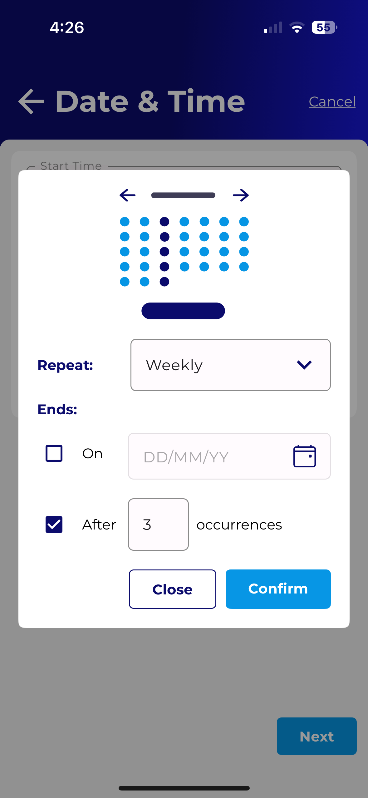 reoccuring bookings 
